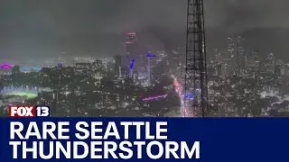 Rare thunderstorm hits Seattle metro area | FOX 13 Seattle