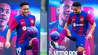 VITOR ROQUEs FIRST TOUCHES in his OFFICIAL PRESENTATION as a FC BARCELONA PLAYER 🔵🔴