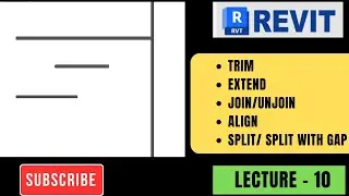 HOW TO USE ALIGN , TRIM , EXTEND, JOIN AND SPLIT COMMAND IN REVIT ARCHITECTURE