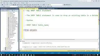 SQL DROP TABLE Statement