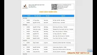 [C#] Tạo file danh sách nhân viên PDF thư viện QuestPDF | Laptrinhvb.net