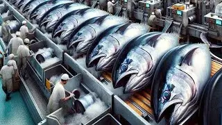 How Korean Seafoods Factory Cut 50 Tons of Tuna Every Day