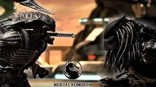 Alien (Konjurer) VS Predator (Hunter) HARD Difficulty Match #mortalkombatx #mkx #mk