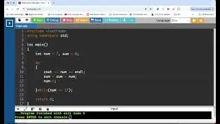 C++: Print and Sum Natural Numbers