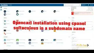 Opencart installation using cpanel softaculous in a subdomain name