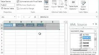 XML Example Video with Excel 2013