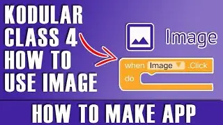 how to make app without coding | kodular class 4 | How to use Image in kodular