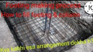 footing making process //footing and column of house