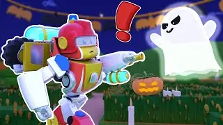 👻 HALLOWEEN 🕯️ ROBOT FIRE TRUCK VS GHOST | Transformer Robot Rescue | Halloween stories for Kids