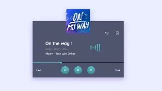 Music player ui design using html and css || custom music player UI | hindi