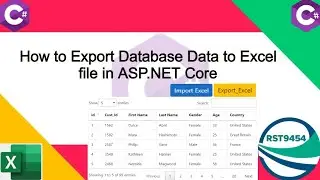 How to Export Database Data to Excel file in Asp.Net Core Export Excel File #file #biharideveloper