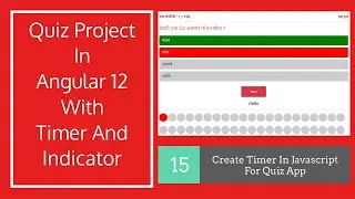 Quiz Project In Angular 12 Tutorial Step-by-step : Create Timer In Javascript For Quiz App #015