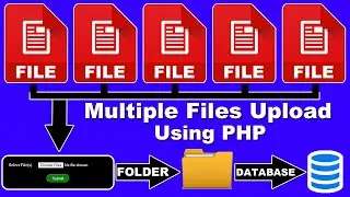 how to upload multiple files in PHP Hindi, how to upload multiple files in PHP and store in database