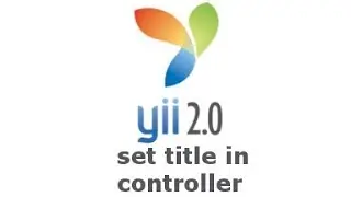 Set page title in controller Yii2