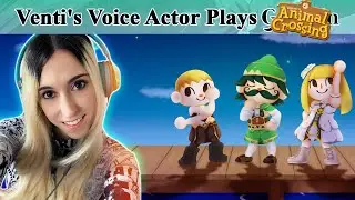 Voice Actors play ANIMAL CROSSING! (English voices of Venti, Lumine, and Aether from Genshin Impact)