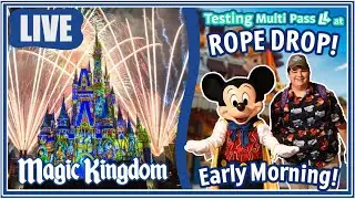 🔴Live: Trying Multi Pass for Rope Drop at Magic Kingdom! - Rides & Merch - Disney World Livestream