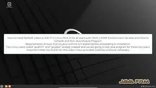 How to install Bellsoft Liberica JDK 17 in Linux Mint 21 with JAVA_HOME Environment Variable