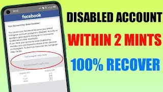 Disabled id open | how to recover disabled facebook account | how to open disabled facebook account