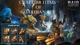 Craft 118 items of GUARDIAN SET - Raid Shadow Legends