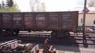 Шок! Перестановка вагонов без локомотива. Rearrange the cars without a locomotive.