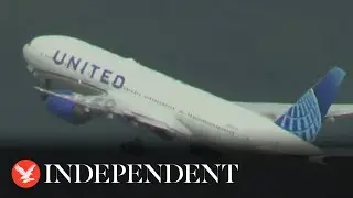 United Airlines flight loses tyre during take-off