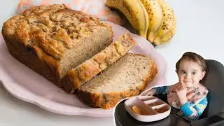 Watch me bake Banana Bread for Babies & Toddlers (RAW ASMR Style) | Baby Led Weaning Recipe