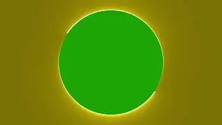 Yellow Neon Circle Border Green Screen Overlay Motion Graphics 4K 30fps Copyright Free