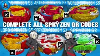 COMPLETE ALL SPRYZEN QR CODES BOLT SPRYZEN S8, ASTRAL SPRYZEN S7 BEYBLADE BURST APP | TOTAL BURST