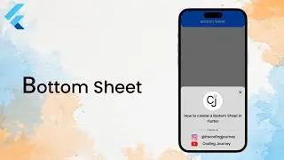 BOTTOM SHEET in Flutter | Flutter Tutorial | Coding Journey | Flutter 2023 | Flutter Widgets