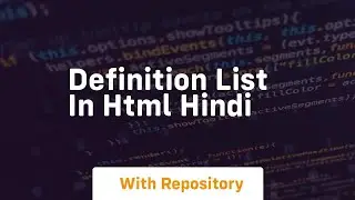 Definition list in html hindi