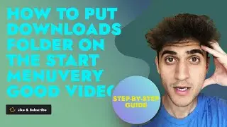 How to Put Downloads Folder on the start Menuvery Good video