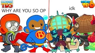 BTD5 TOWERS MEET BTD6 TOWERS