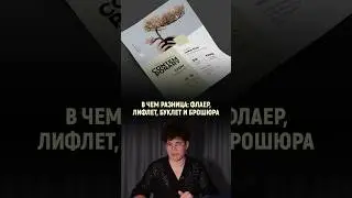 В чем разница между листовкой, флаером, лифлетом, буклетом и брошюрой