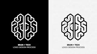 How to create professional Logo | Brain Tech Logo design process in Adobe illustrator.