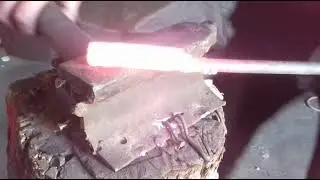 Ламинат через медь . Ковка стали #ножи #ламинат #65г #9хс