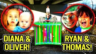 KIDS DIANA SHOW AND OLIVER ESCAPE RYAN AND CURSED THOMAS IN REAL LIFE!! ( OLIVER IS LOST)