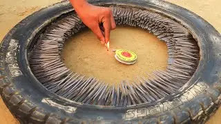 1 CHAKRI SE DIWALI SPARKLERS SE || टायर का ये होगा सोचा नही था ? #Patakhe #Cracker