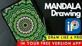 How to draw 3D mandala design In IBIS PAINT X