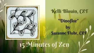 15 Minutes of Zen! Beginner Zentangle® method of drawing! Dinoflor.