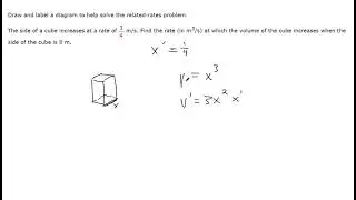 Related Rates   Find the Rate of Change of Volume of Cube