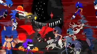 Scarlet King vs All Sonic.Exes || (Stick Nodes)