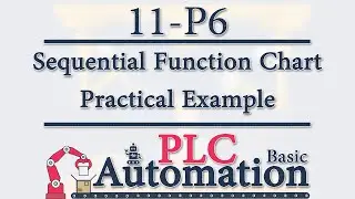 PLC Basic -11- SFC (Grafcet): Practical Example: Motor Start and Stop  P6/18