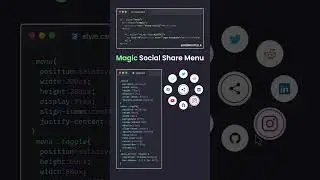 Social Share Menu Using HTML CSS 😋