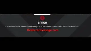 Connection to server timed out (code:wheel) (Apex Legends)