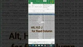 📈💥Fixed row and column using short cut key |AutoFit Row Height | AutoFit Column Width 🔥💯 Magic