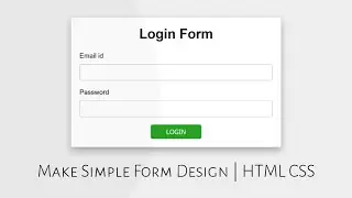 Simple Login Form Design in Html & Css | CSS Form Styling | 2020