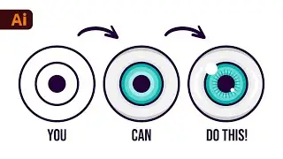 Adobe Illustrator Beginner Tutorial - How to Draw Eyes (HD)