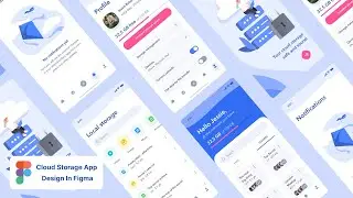 Storage App UI Design in Figma | Figma tutorial for beginners