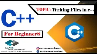 Write Data in a File in c++|| create text file || Tutorial 29 ||Learn Programming