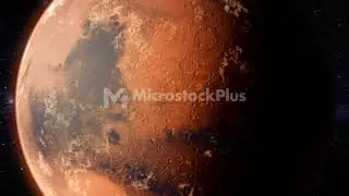 Orbiting Planet Mars. High quality 4K CG animation.